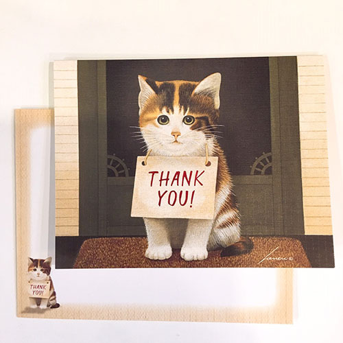 [Lang]일러스트 카드-Thankful kitten