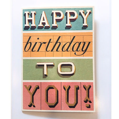[cavallini]  카드 -happy birthday-typography (GC-38)