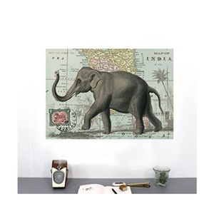 [Cavallini]포스터+보관통 Set - Elephant 