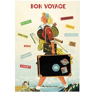 [Cavallini]카드-Bon voyage