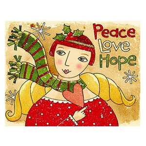 [LANG]크리스마스 카드-PEACE LOVE HOPE